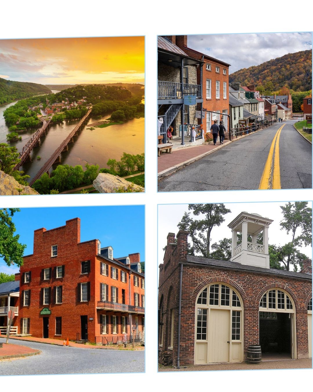 Город - музей Харперс-Ферри. Маленький городок не похож на Америку